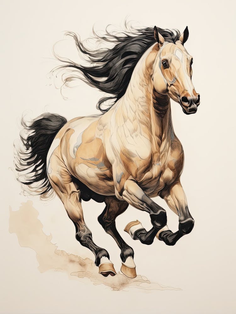 A Horse Painting In The Style Of Scumbling 4