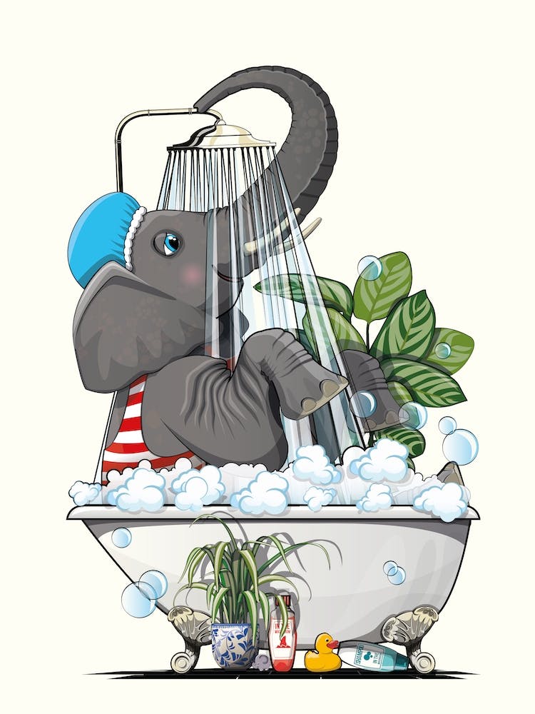 Elephant In The Shower