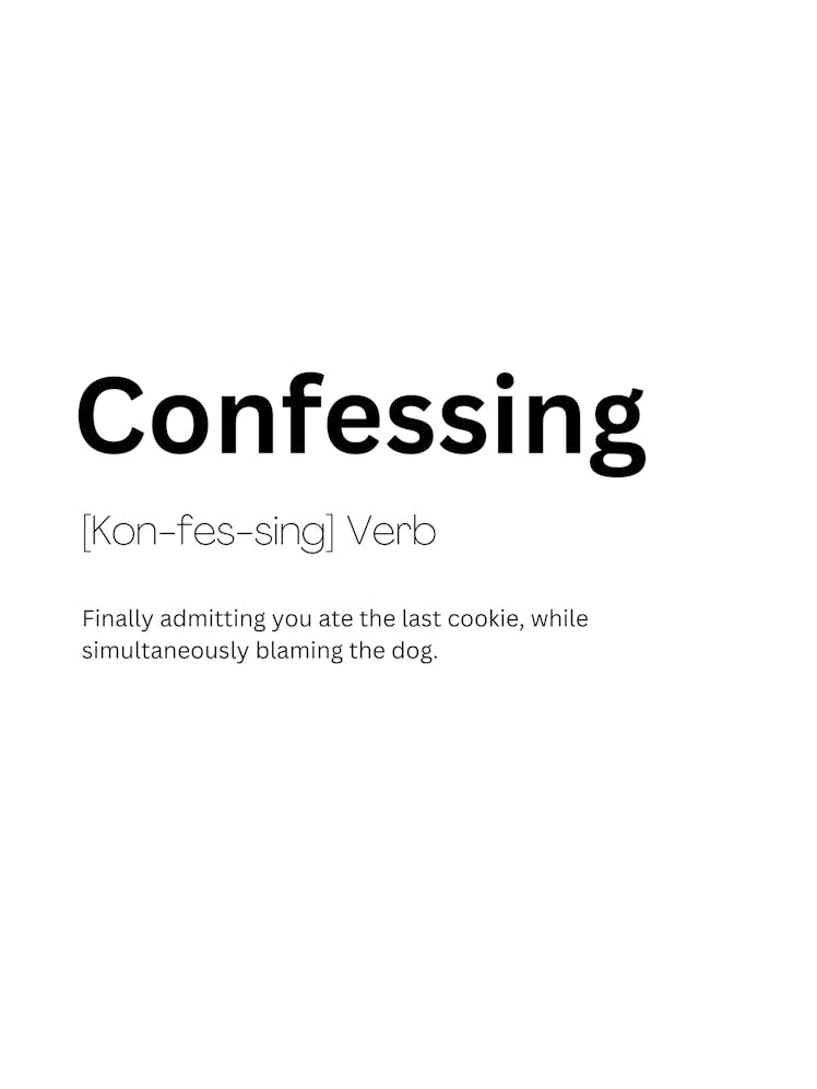 Confessing Definition Meaning