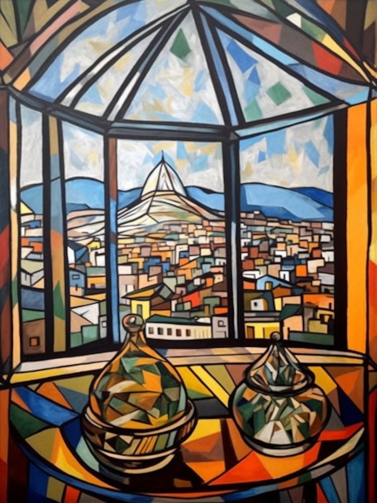 Window View Cape Town Of In The Style Of Cubism 1