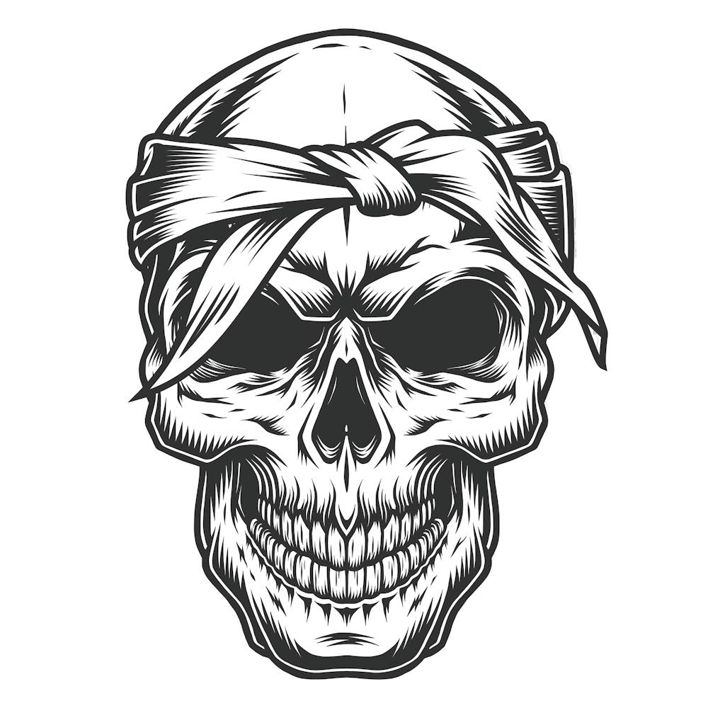 Skull With Bandana