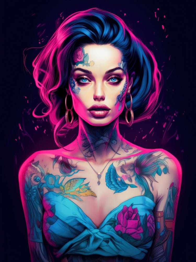Sexy Neon Angelina Jolie Witch