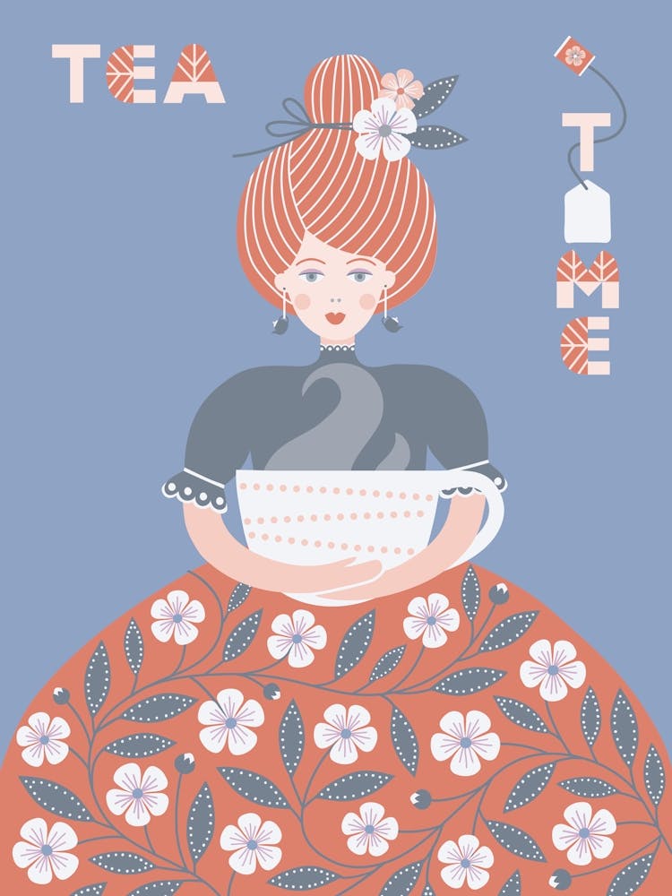 It's tea time - tea lady blue