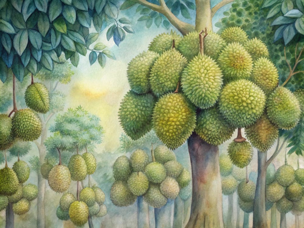 9 Jackfruit Clusters On Massive Trees