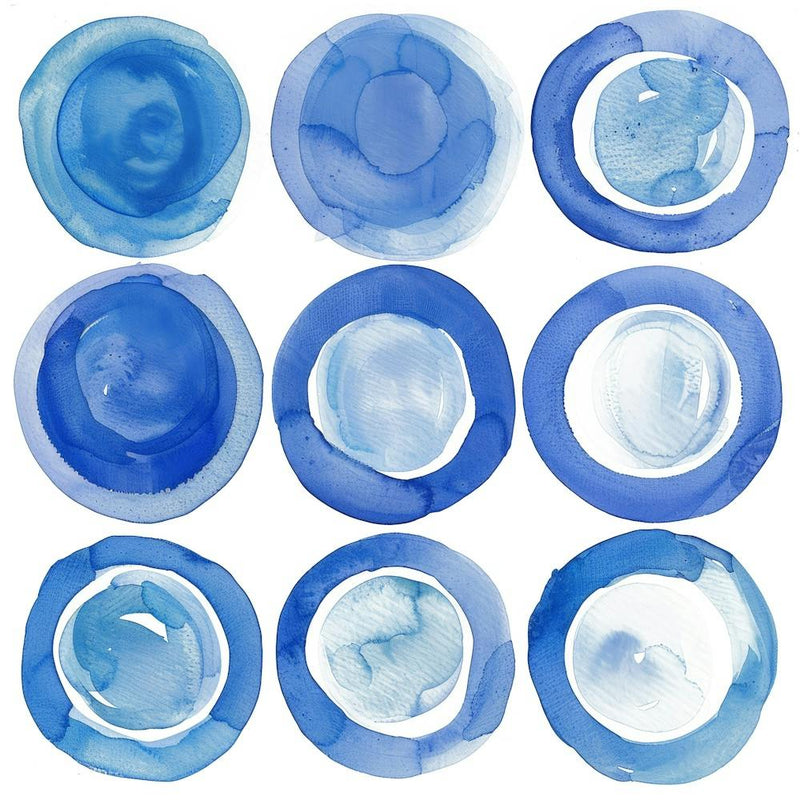 Blue Watercolor Circles 5