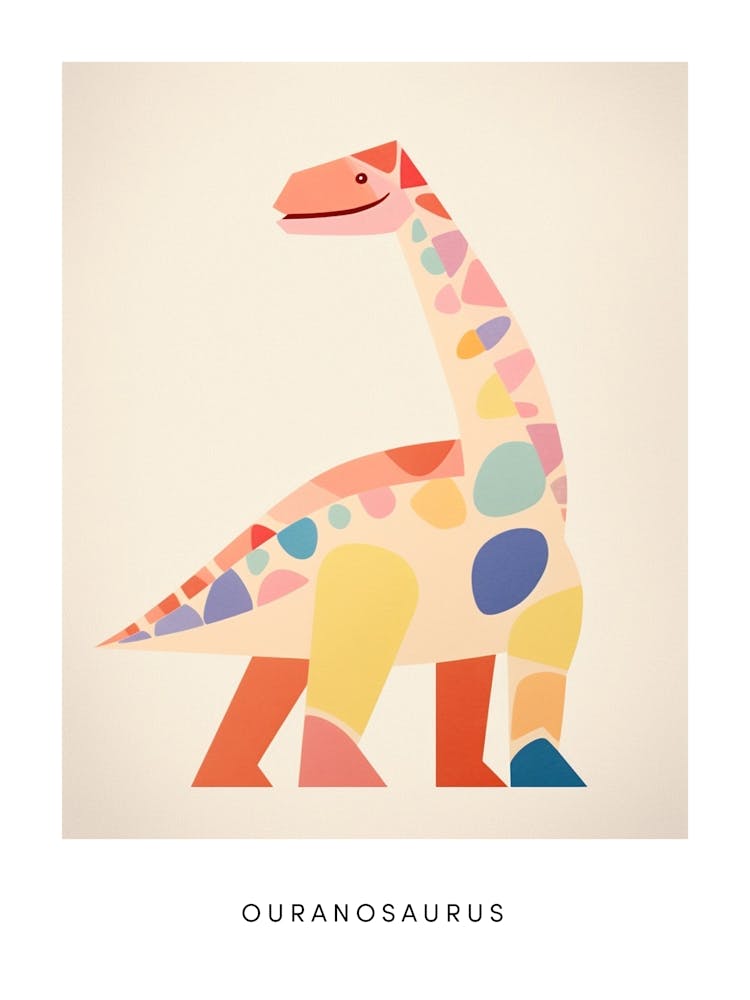 Nursery Dinosaur Art Ouranosaurus 3 Poster