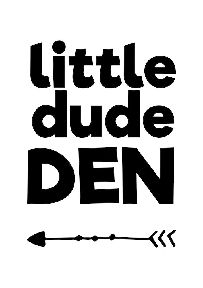 Little Dude Den Black