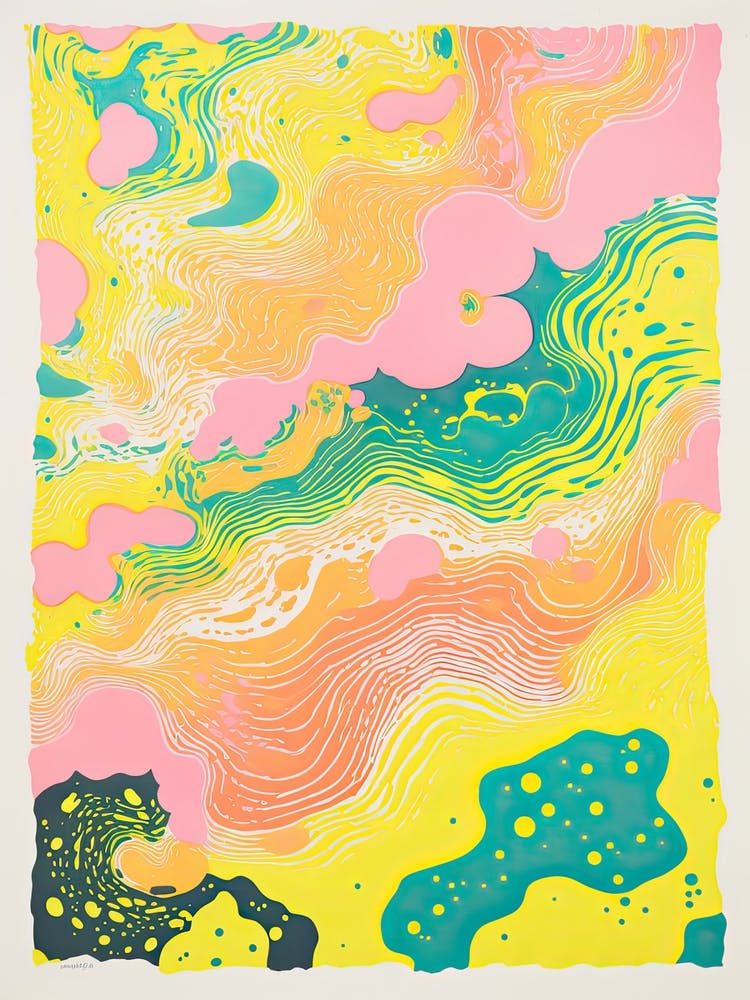 Abstract Landscape Risograph Style 10
