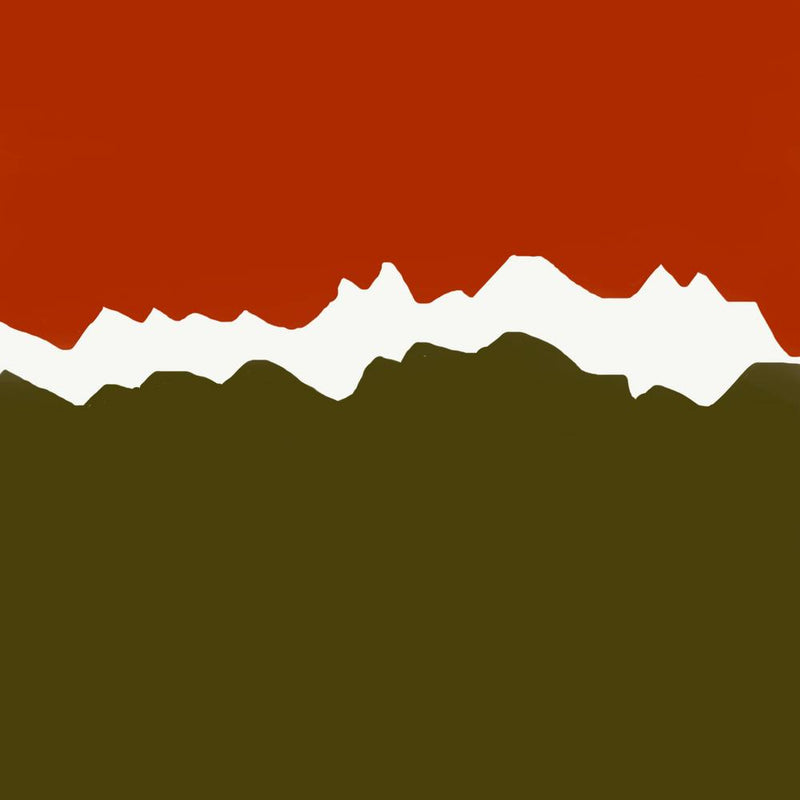 Grüne und orangefarbene Riss-Kunst