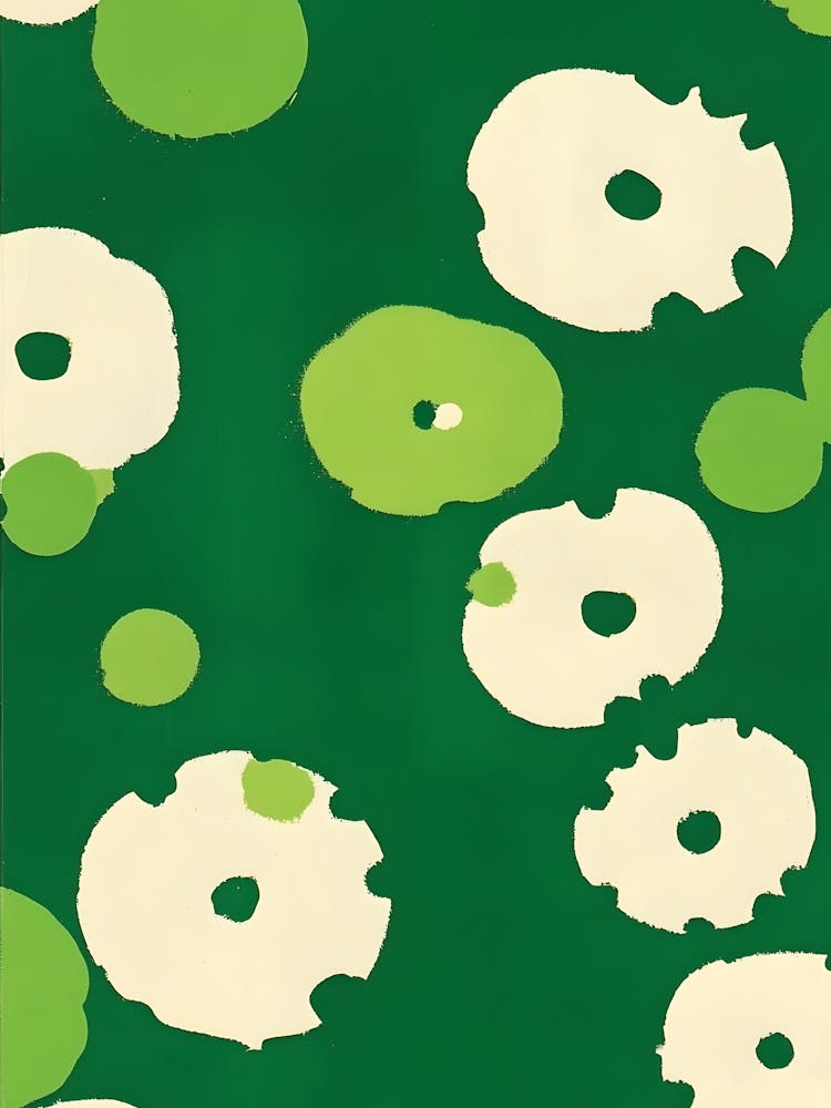 Green And White Dots