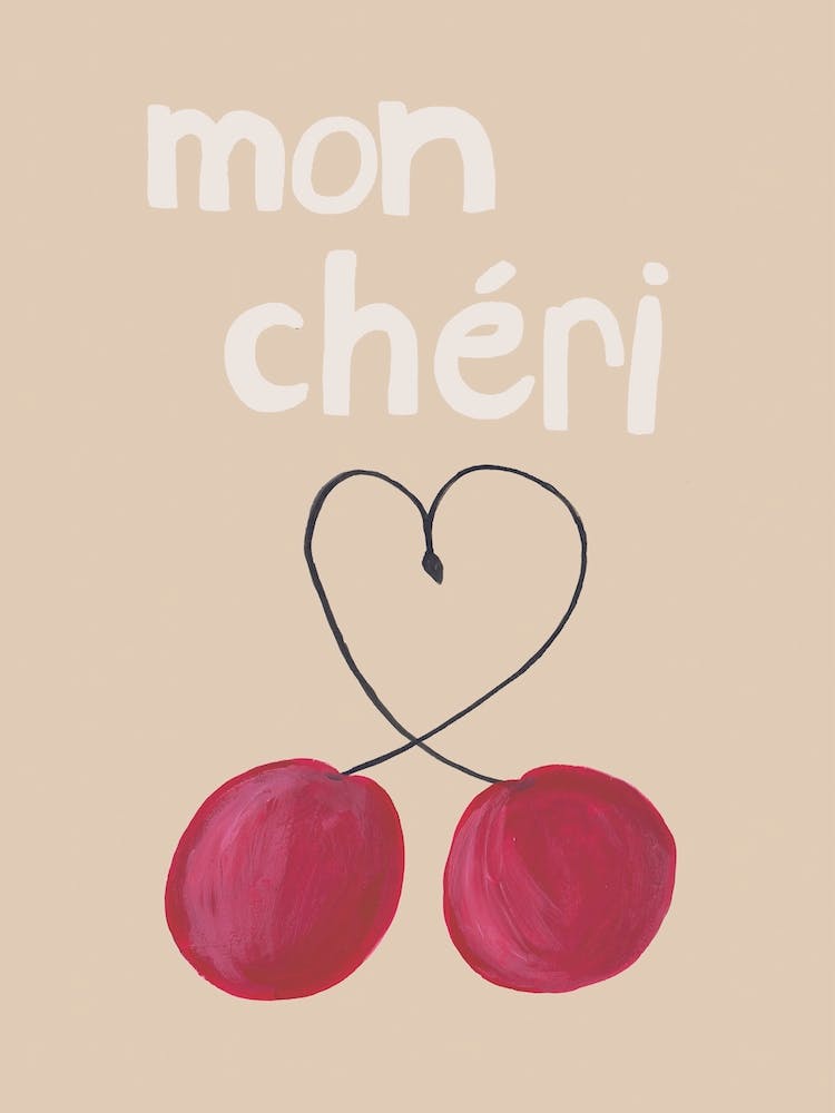 Mon Cheri Texte Blanc