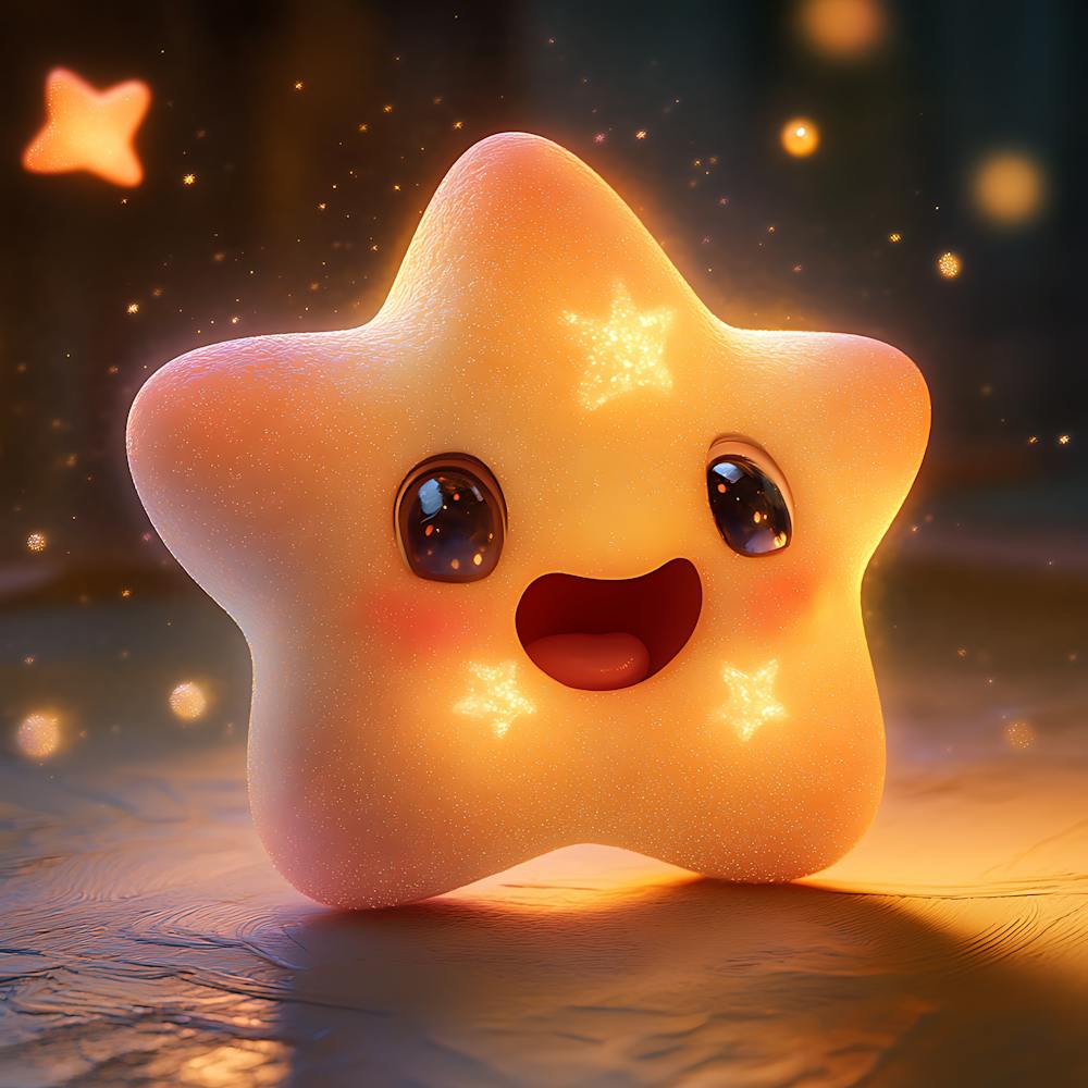 Adorable Star Character Design 1