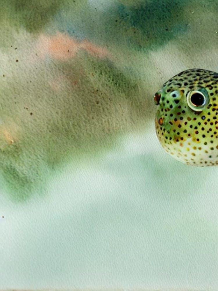 Pufferfish Storybook Watercolour