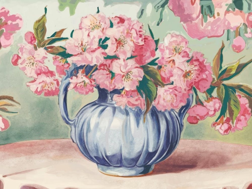 Cherry Blossoms In A Vase