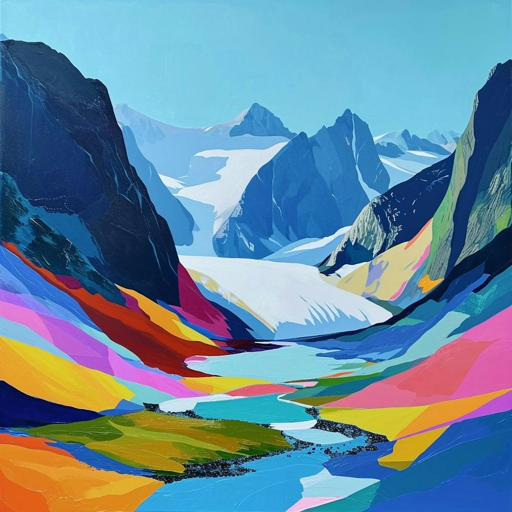 Colourful Abstract Jostedalsbreen National Park Norway 4