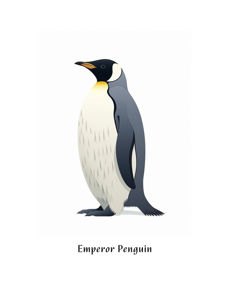 Emperor Penguin Kids Animal Poster