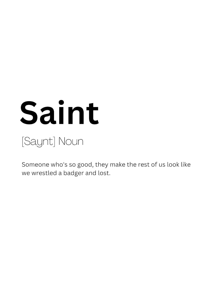 Signification de la définition de Saint
