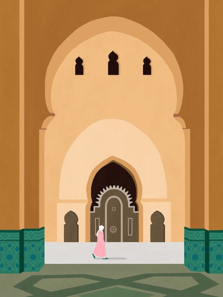 Mosque In Casablance Morocco 