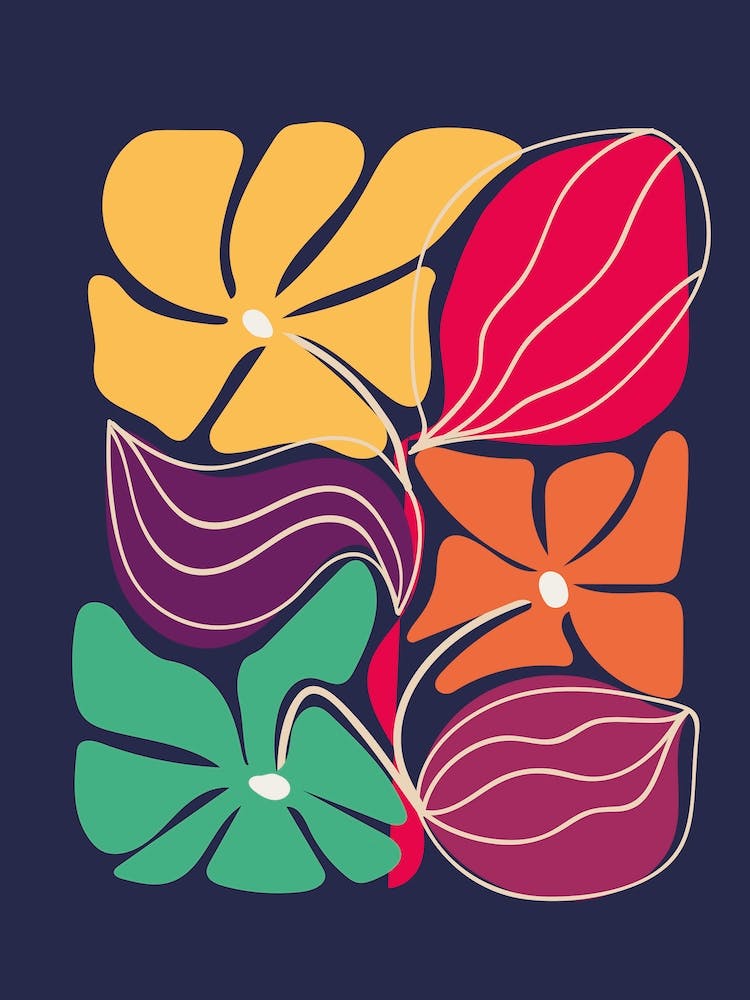 Colorful Abstract Flowers