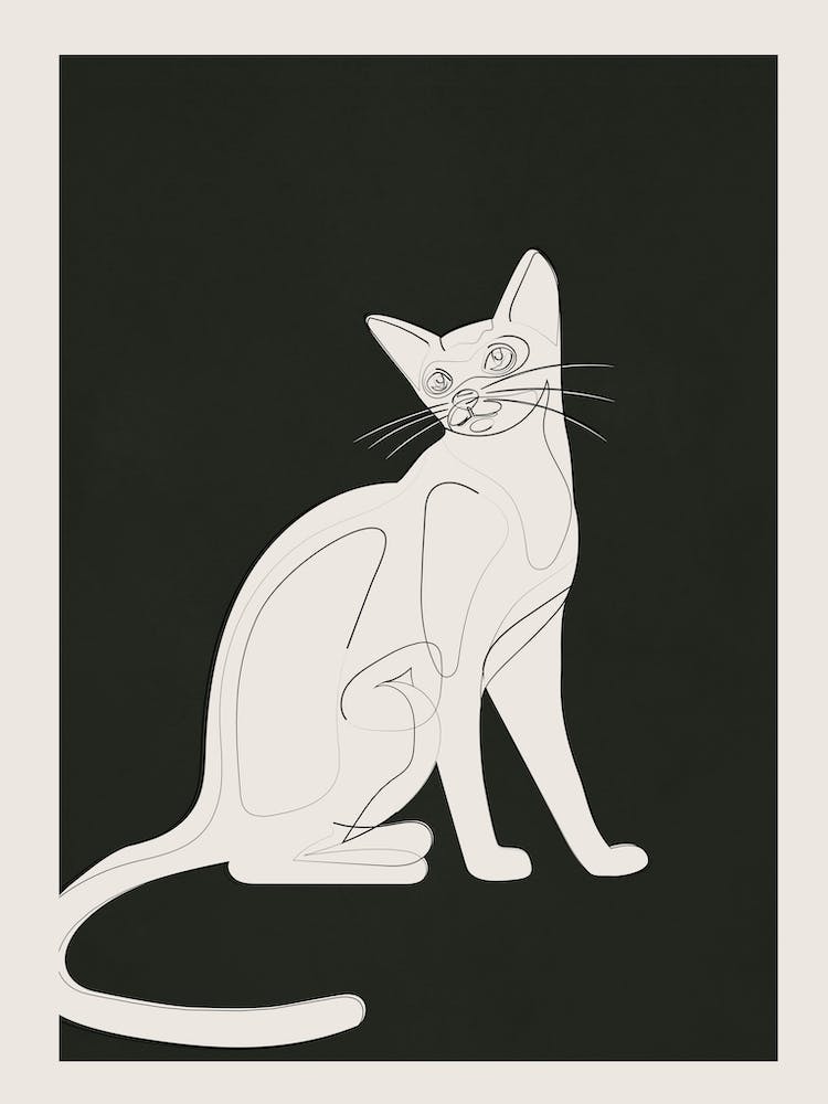 Minimalist Abstract Cat 1