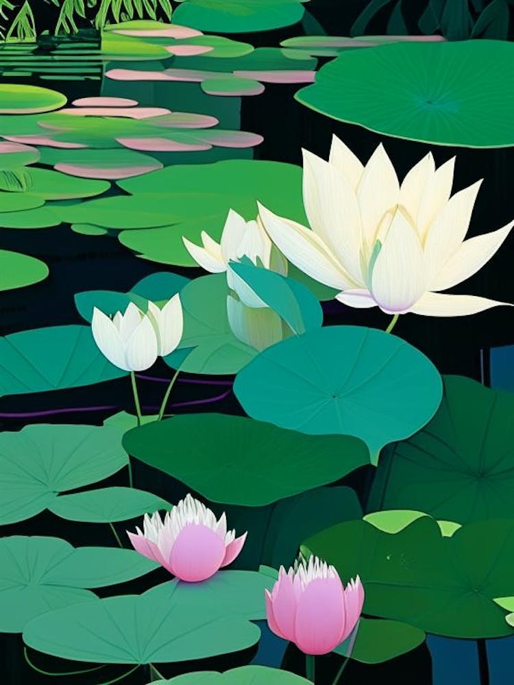 Lotus Flowers In Park Fauvism Matisse 2