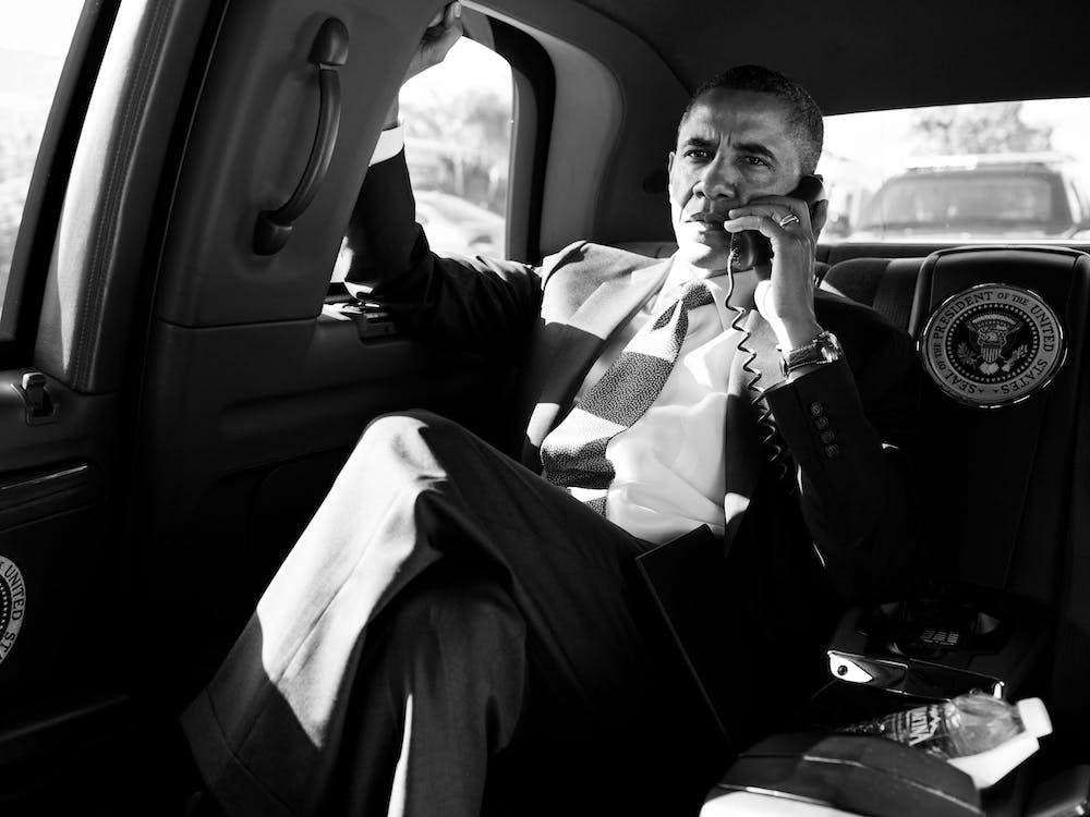 Barack Obama On A Call