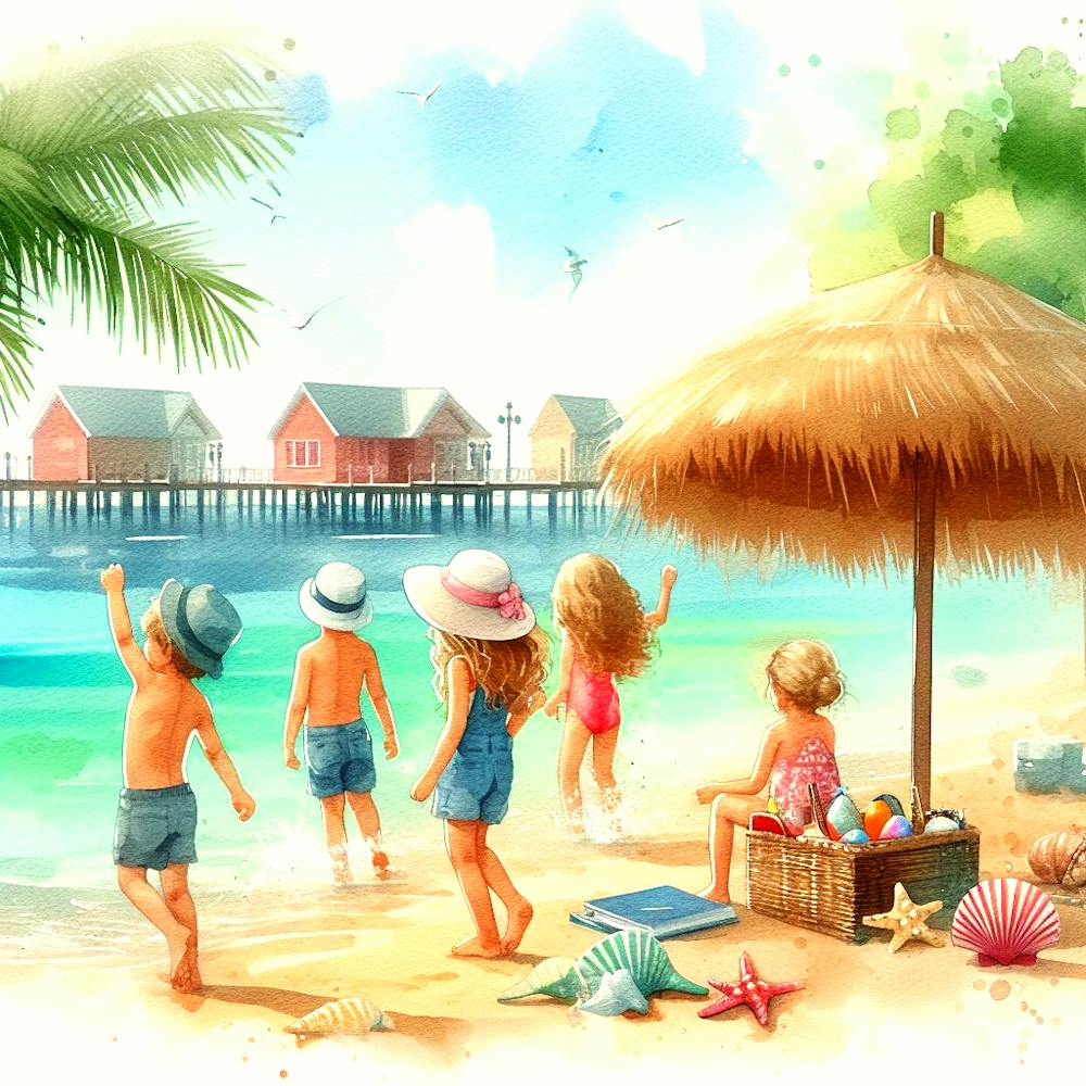 Children On The Beach 1