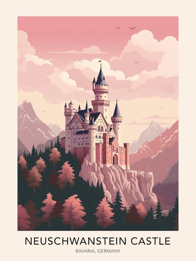 Neuschwanstein Castle Germany 2 Travel Poster