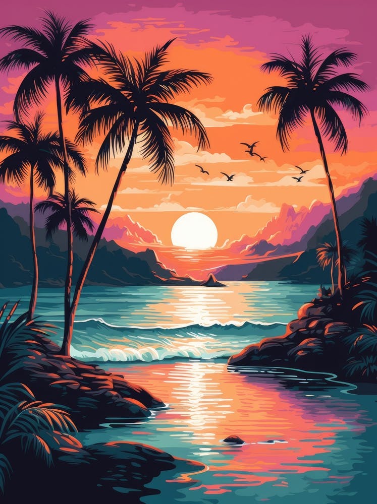 Sonnenuntergang Gemälde 2