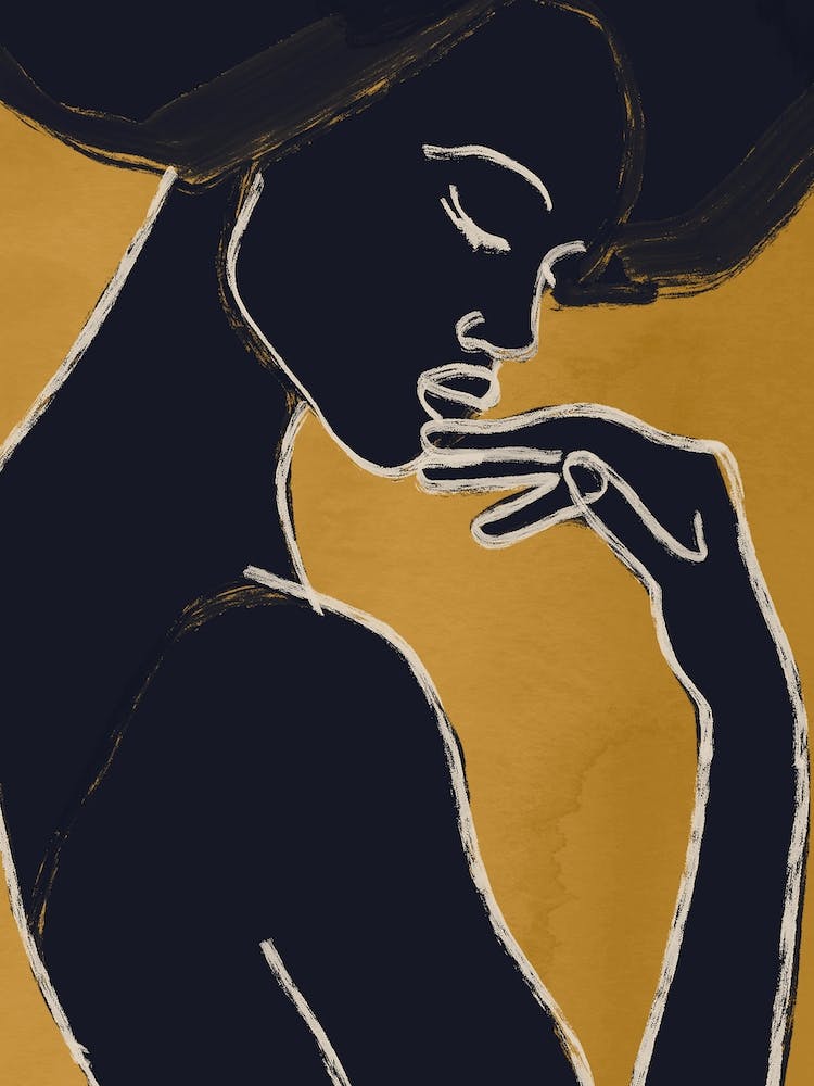 Minimal Abstract Art Woman Portrait 2