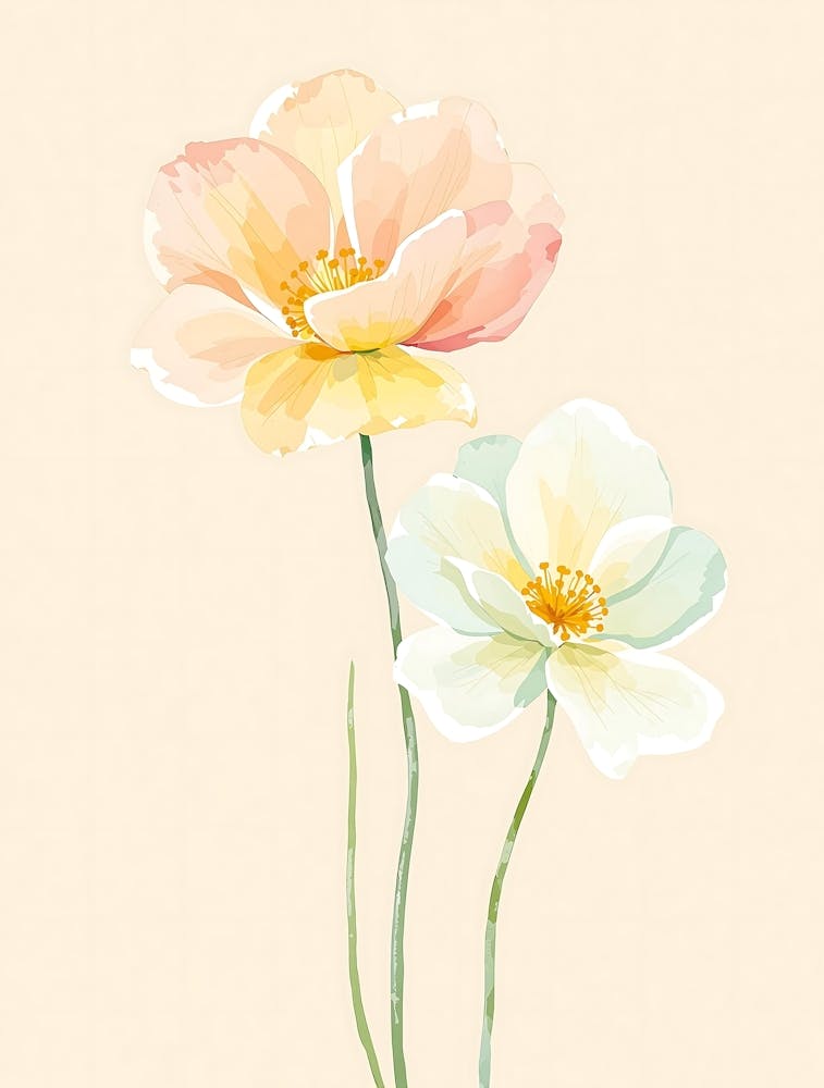 Soft Petal Symphony in a Neutral Color Palette