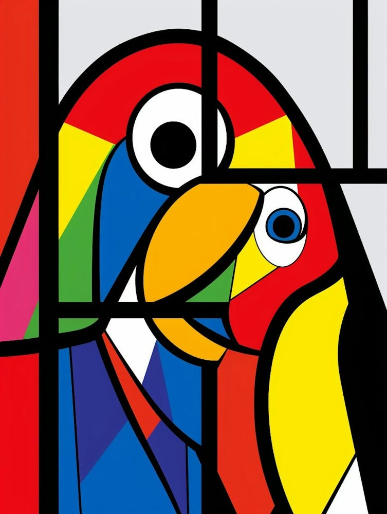 Parrots Abstract Pop Art 1