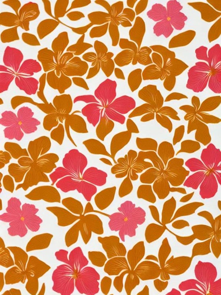 Gladiolus Floral Print Warm Tones1 Flower