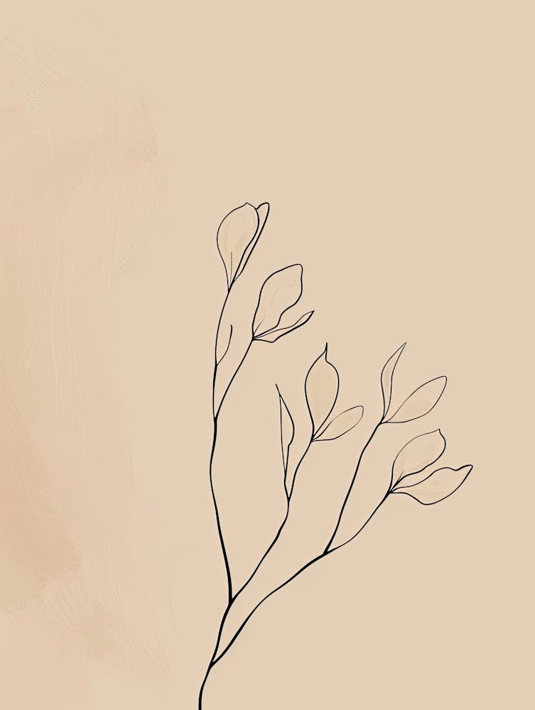 Hamburg Botanical Garden Boho Line Art