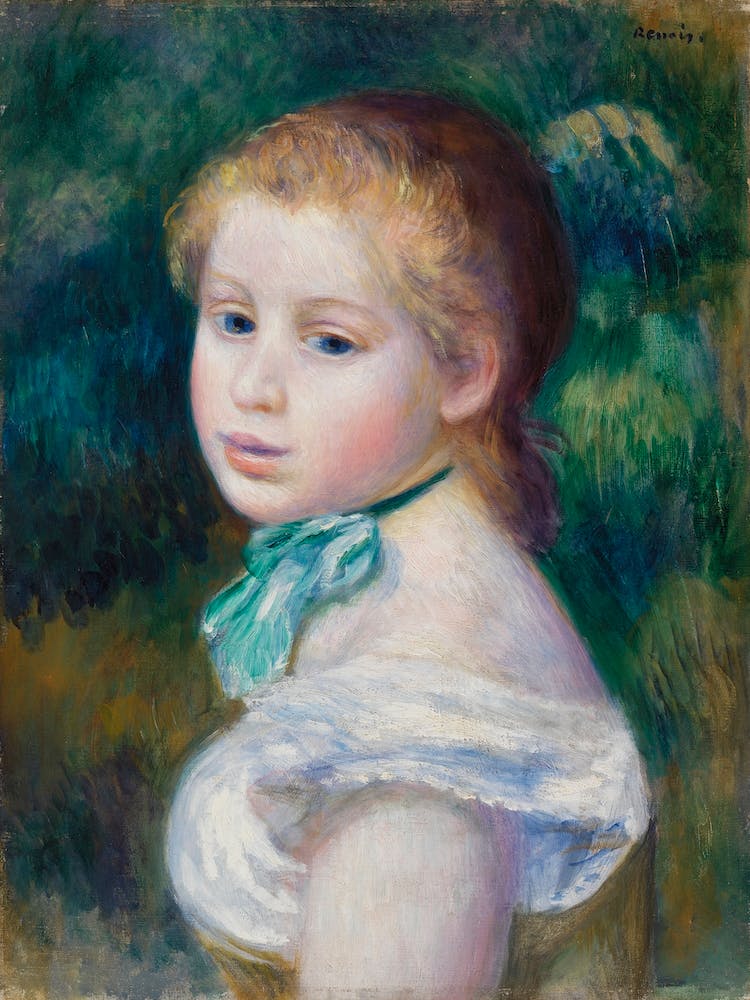Head Of Young Girl, Pierre Auguste Renoir