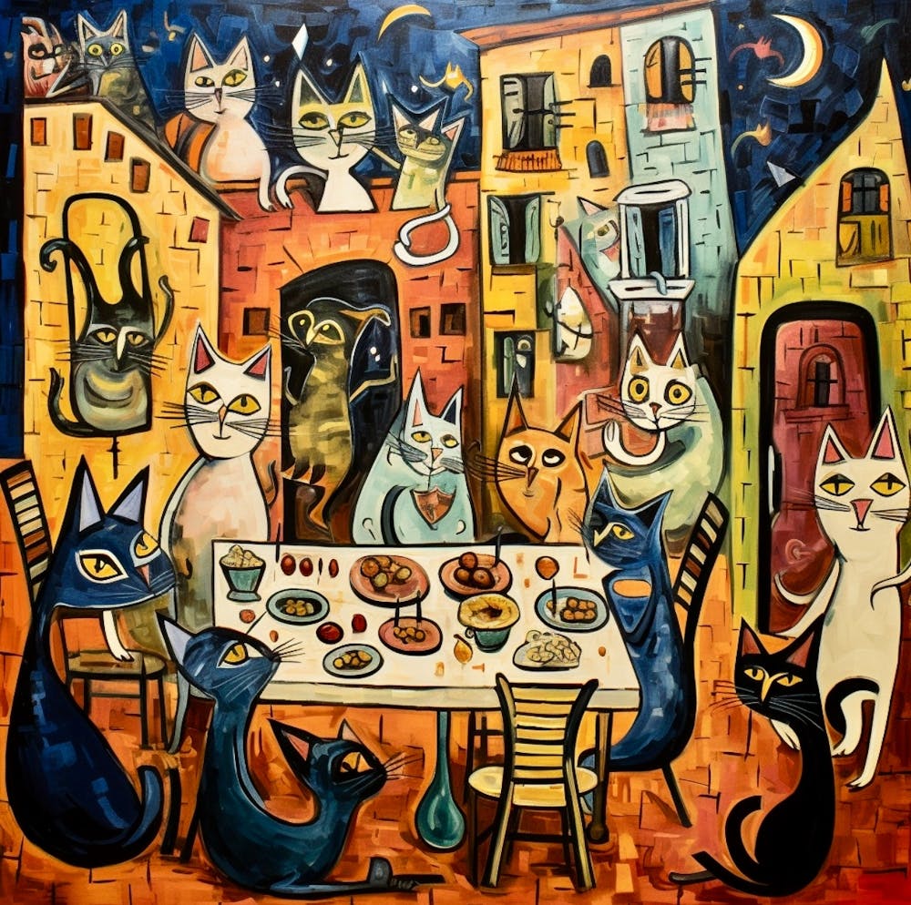 Cats At The Table