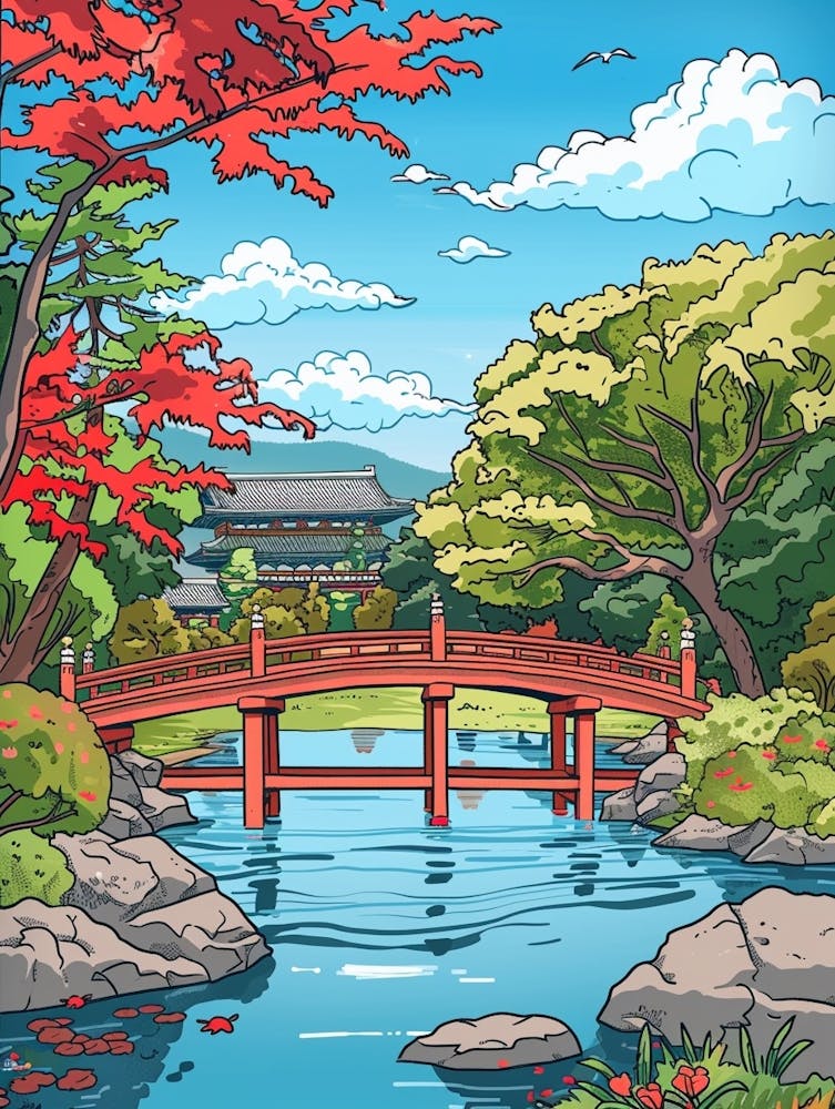 Gero Japan Colourful Illustration