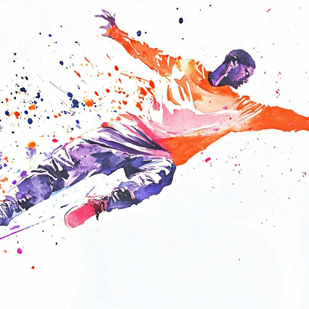 Skateboarder In The Air