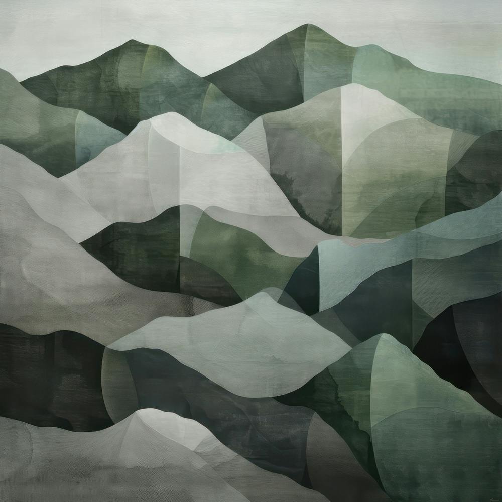 Japanese Watercolour Of Mount Ibuki 1