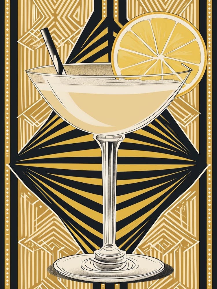 Art Deco Cocktail im Martiniglas 1