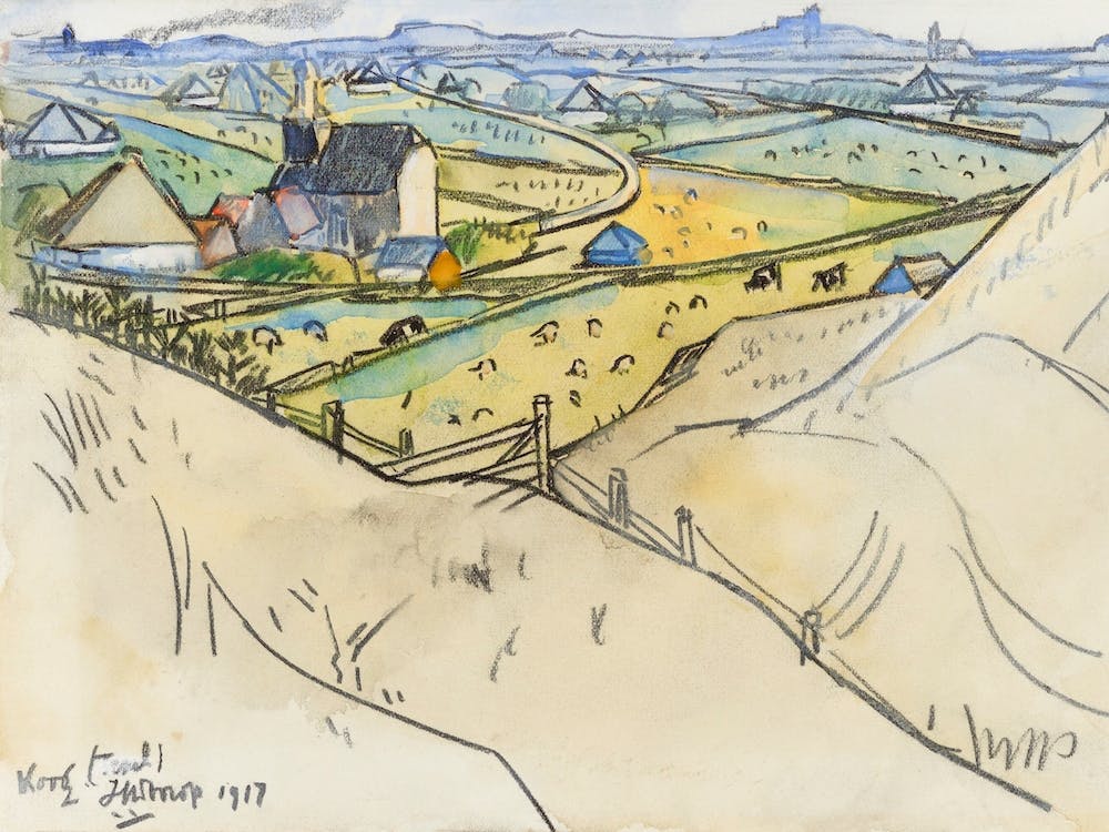View From The Dunes On Koog In Texel, Jan Toorop