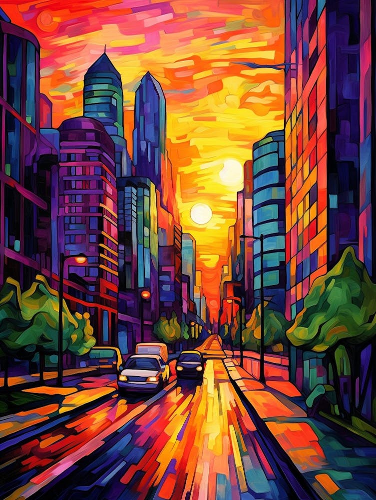 Seattle Washington Pointillism 4