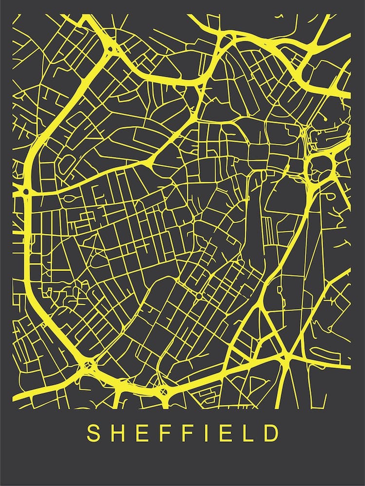 Sheffield Map Neon