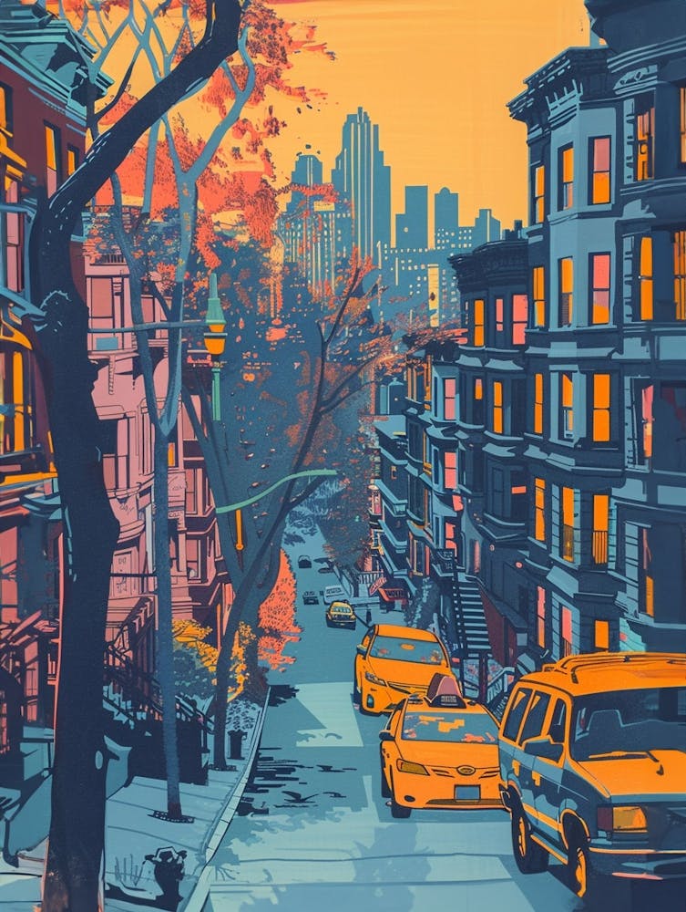 Fordham New York Colourful Silkscreen Illustration 1