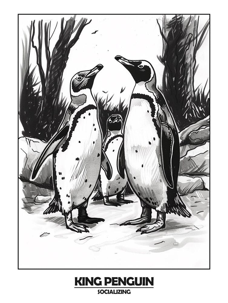 Penguin Socializing Poster 3