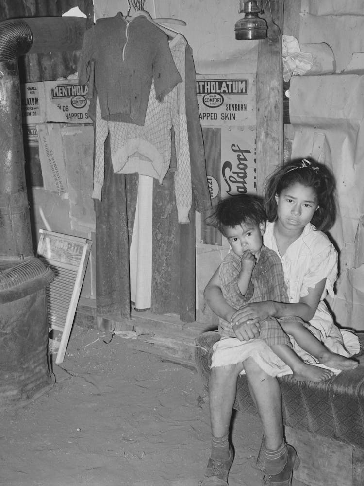 Detail Of Living Room Of Mexican House, San Antonio, Texas By Russell Lee