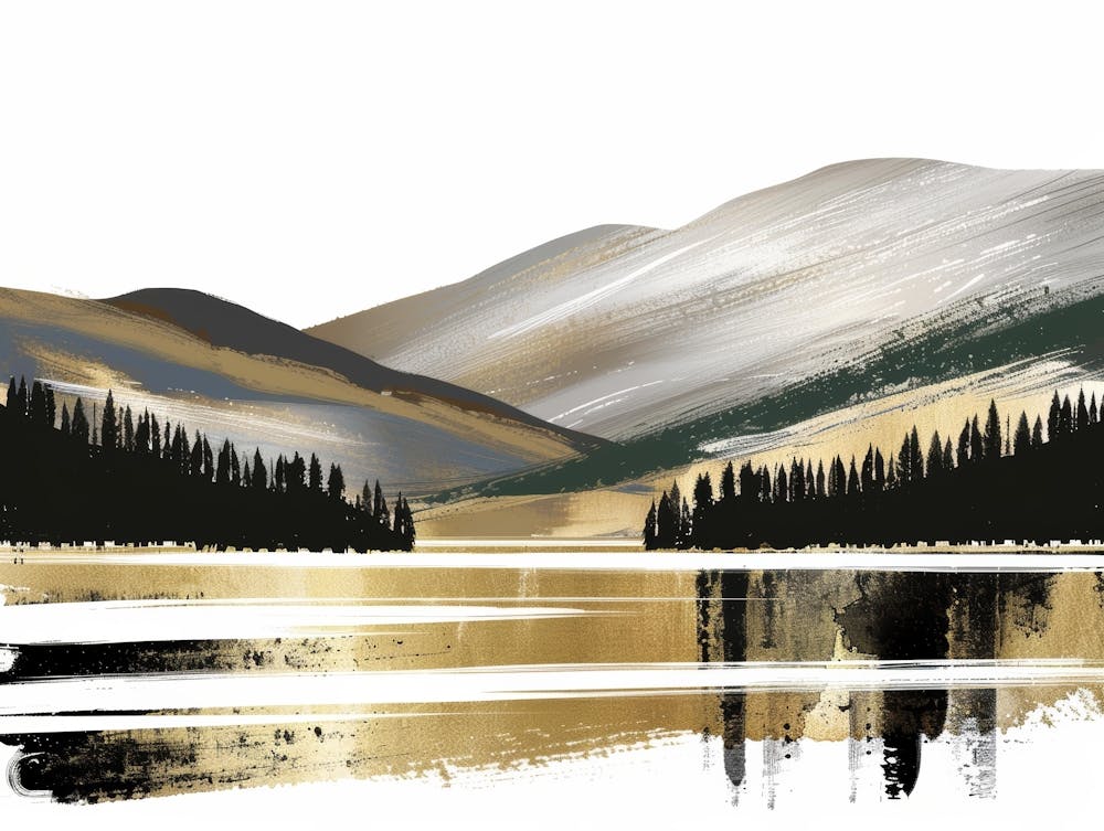 Gold Mountains Canvas Print