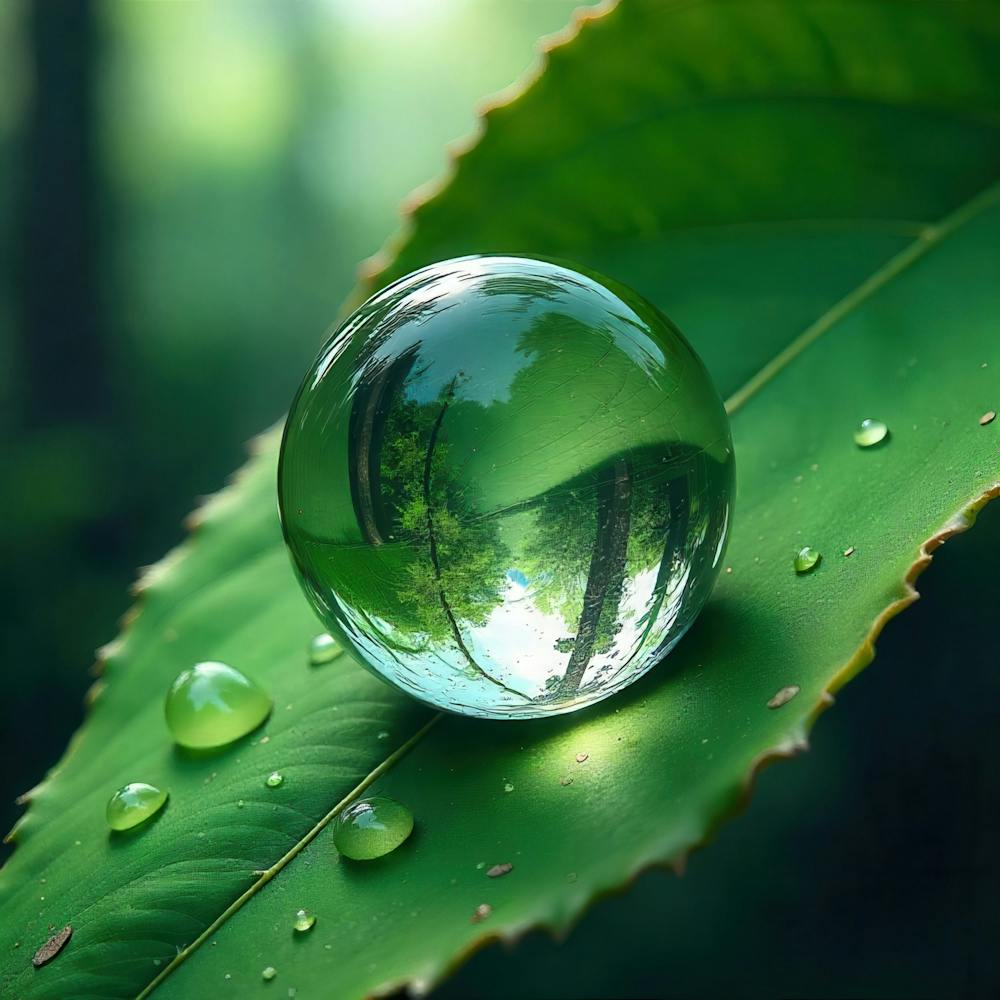 Water Drop On Leaf 1
