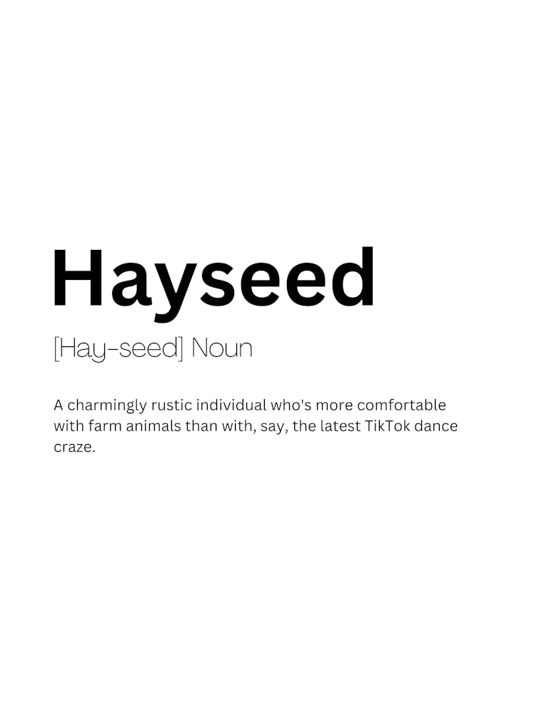 Hayseed Definition und Bedeutung