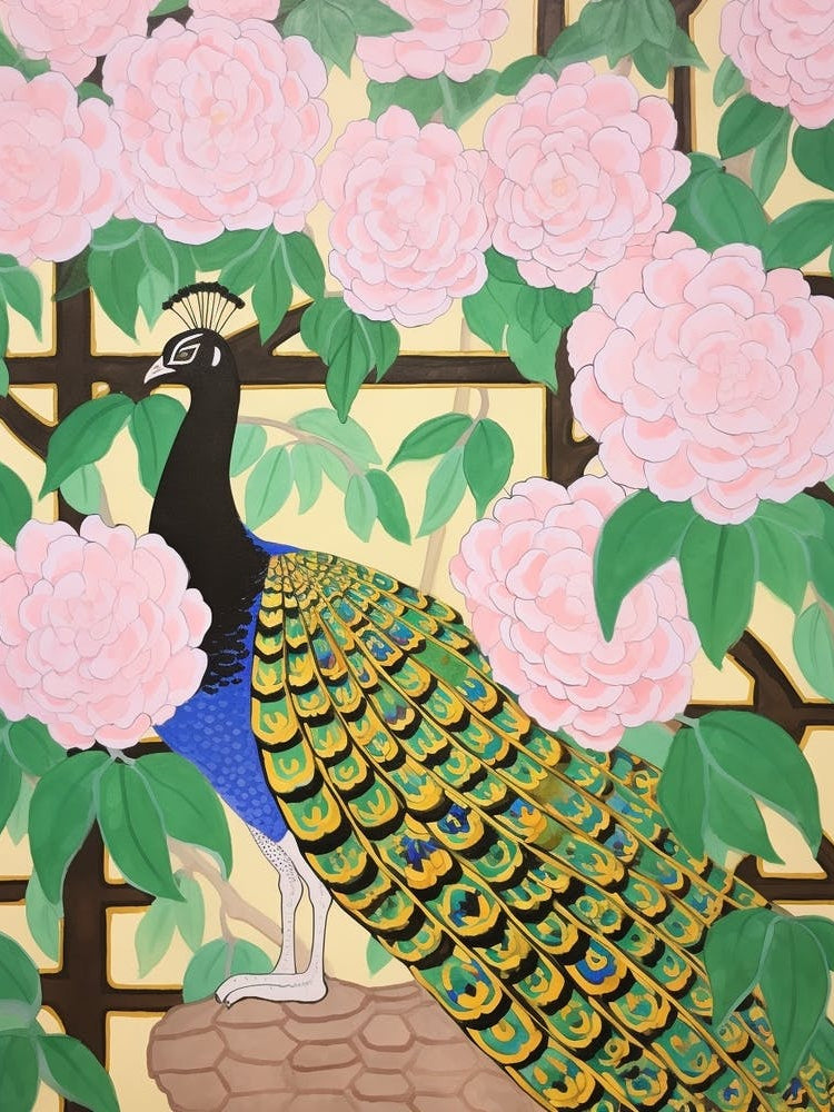 Maximalist Animal Painting Peacock 2